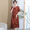 MC 24气质国风连衣裙遮肚妈妈宽松洋气裙 商品缩略图3
