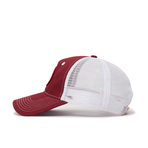 U17 椭圆徽章网帽货车帽 酒红色 商品图1