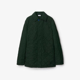 BURBERRY 巴宝莉 女士短款绗缝尼龙轻便大衣棉服 绿色 8081107 B8636