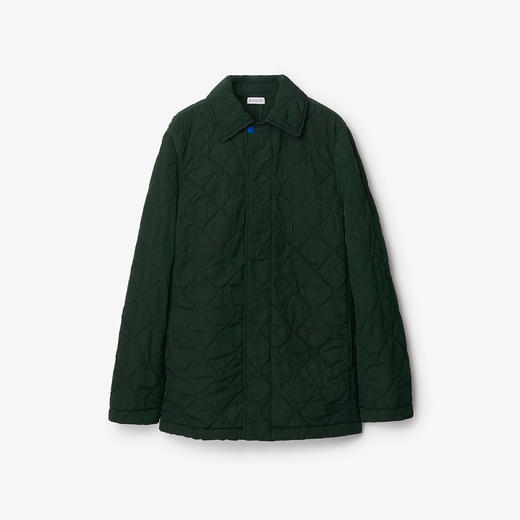 BURBERRY 巴宝莉 女士短款绗缝尼龙轻便大衣棉服 绿色 8081107 B8636 商品图0