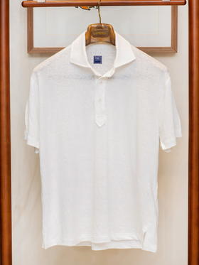 Fedeli 白色亚麻Polo