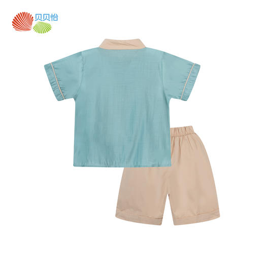贝贝怡童装男童夏季套装中国风两件套2024新款短袖短裤古风夏装ZB2DT049 商品图9
