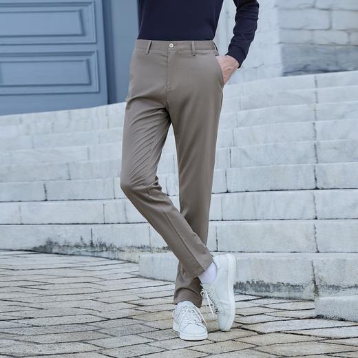 柒牌男装休闲裤2024春夏新款商务通勤上班男士梭织合体直筒长裤子	126H70150 商品图2