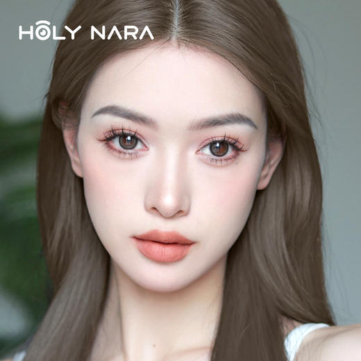 【年抛】Holy Nara 水墩墩灰/棕 直径：14.2mm  含水量40%（年抛1片/盒 不同度数请拍两盒） 商品图1