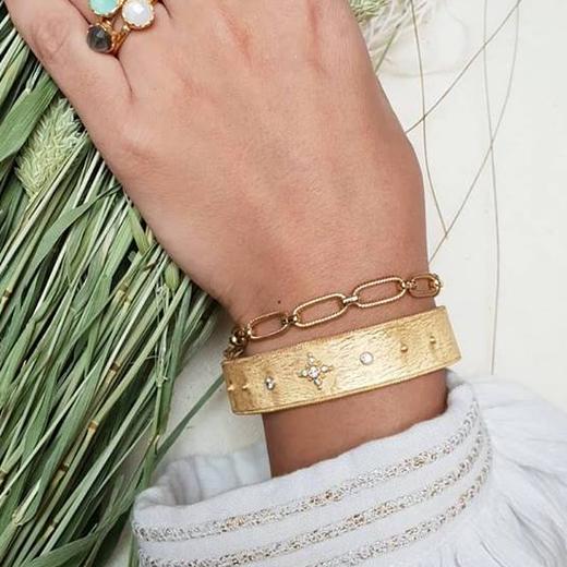 北京仓｜Leticia Ponti-Louise Martelé-金色 手镯［法国设计师］ 商品图2