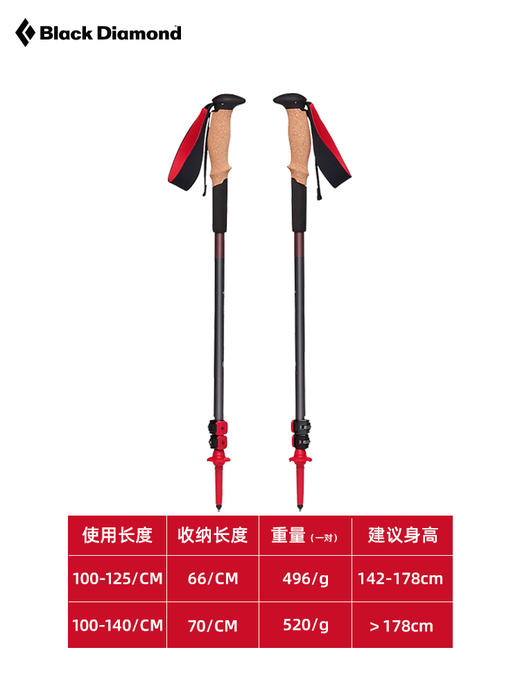 blackdiamond黑钻bd户外登山杖减震手杖徒步手杖可调伸缩杖110068 商品图1