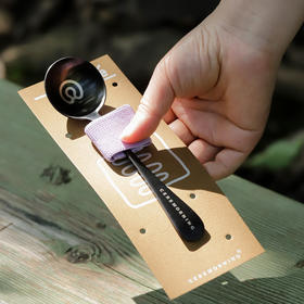 Ceremorning一拍即he周边 定制咖啡杯测勺户外便携勺托不锈钢