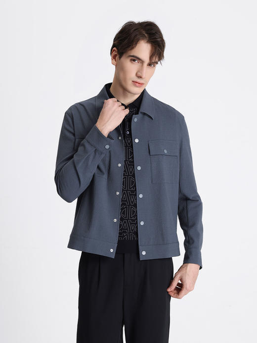 callisto深灰绵羊毛混纺夹克 STFEJ202T 商品图0