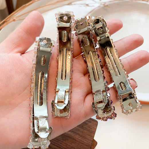 【9.9抢！后脑勺半扎合金一字夹】韩国发夹女后脑勺顶夹半扎发卡，一字夹横夹马尾弹簧夹灵动优雅好上手发饰头饰QQ 商品图2