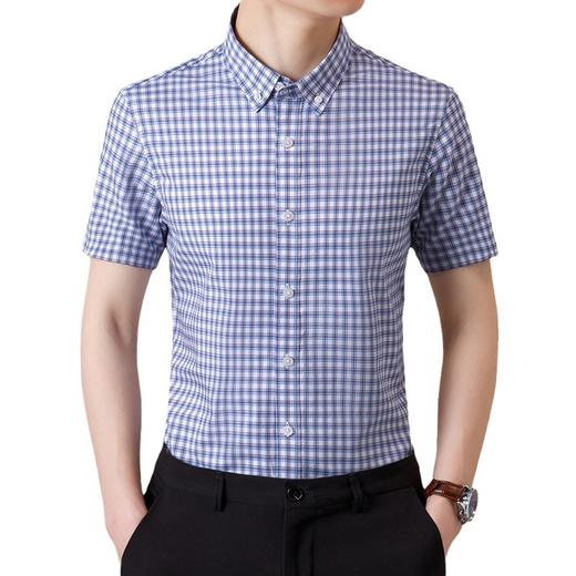 红览 男短袖衬衫夏季薄款纯棉休闲衬衣 商品图5