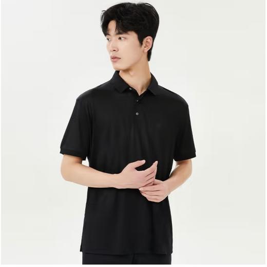 ARMANI 阿玛尼 2024春夏新品 EA男士鹰标图案短袖POLO衫 520礼物  8N1FB4 1JPTZ 0100 商品图7