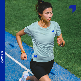 NEDAO内道 纯色风洞短袖T恤3.0 女马拉松跑步训练 超轻透气