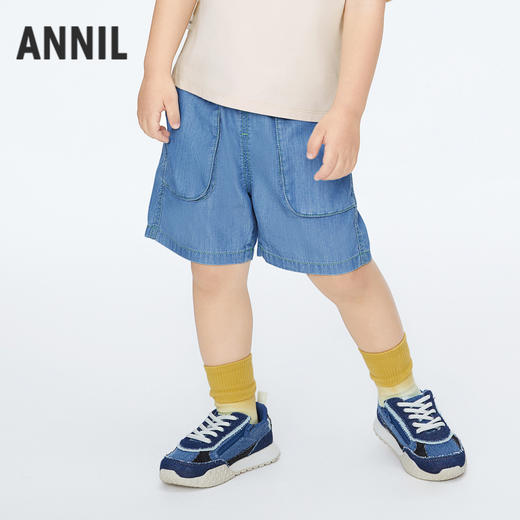 男童抗菌防晒冰牛仔短裤裤子新款安奈儿童装实体店同款XB426585 商品图1