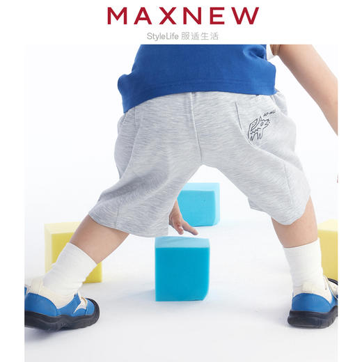 【短裤】 小童舒适亲肤棉润立体剪裁时尚五分裤 1N2334104 商品图2