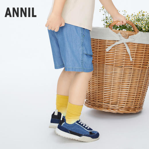 男童抗菌防晒冰牛仔短裤裤子新款安奈儿童装实体店同款XB426585 商品图2