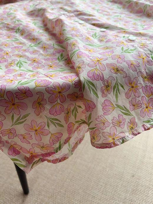老米优品🌸gao品质！法式夏日《韩代款 粉色碎花纯棉防晒衬衫》100%棉，来去缝工艺考究，谁不爱碎花！CY240515A 商品图6