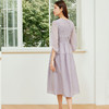 玳莎圆领气质真丝连衣裙2024新款夏季收腰高腰显瘦打揽设计感裙子  EB35202 商品缩略图3
