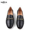 Safiya/索菲娅2024复古金属扣真皮石头纹通勤单鞋 SF41112413 商品缩略图1