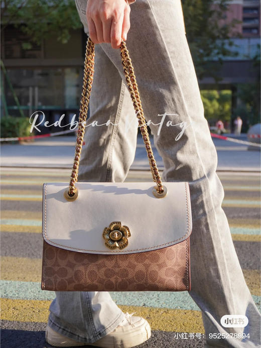 纯原 COACH 蔻驰30585 山茶花Parker经典系列链条包 商品图3