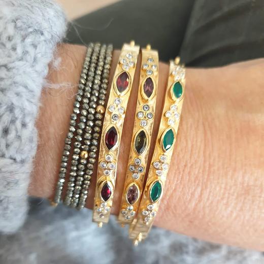 北京仓｜Leticia Ponti-Jonc Marquise-绿色玛瑙 手镯［法国设计师］ 商品图1