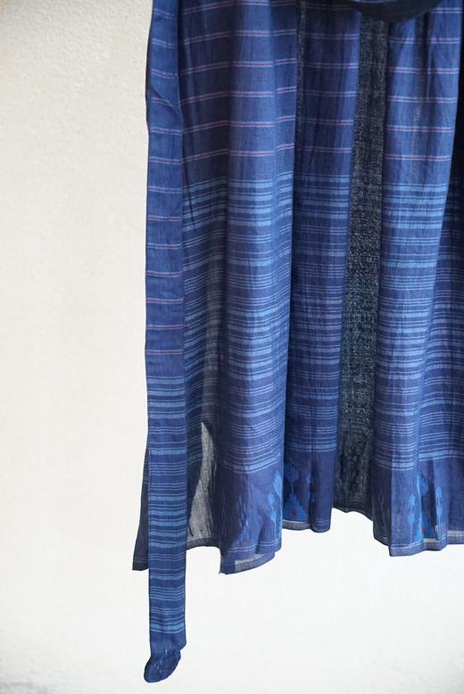 MAKU textiles｜丝棉箱褶条纹连衣裙(配腰带) 商品图11