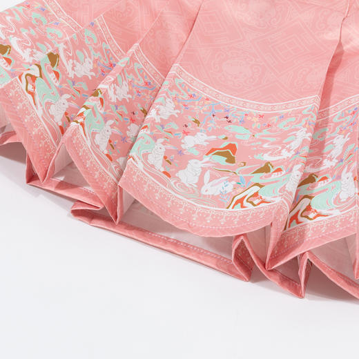 贝贝怡童装女童短袖套装马面裙中国风两件套2024夏季新款t恤短裙ZB2DT030 商品图5