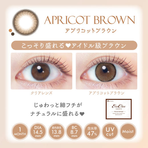 「上海保税仓发货」Evercolor 日本美瞳 硅水凝胶月抛2片装 商品图2