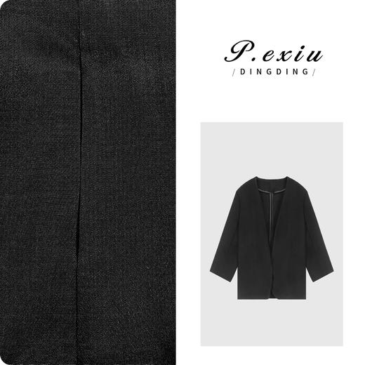 04-6潘依绣丁丁宠粉100%醋酸轻奢风通勤松弛感无扣西装 W-62079 商品图0