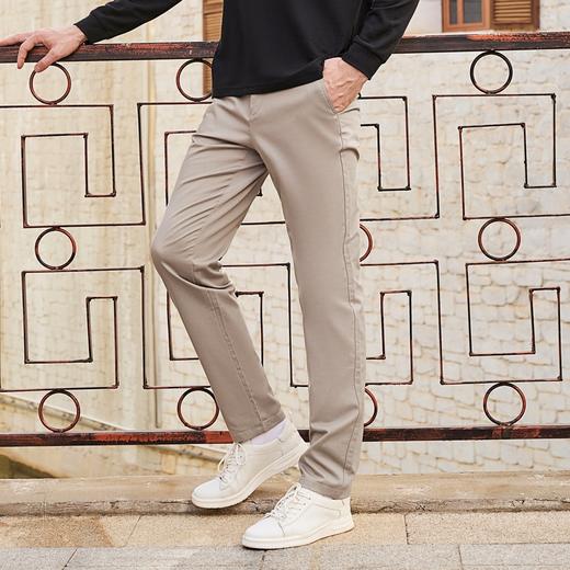 柒牌男装休闲裤2024春夏新款商务通勤上班男士梭织合体直筒长裤子	126H70150 商品图1