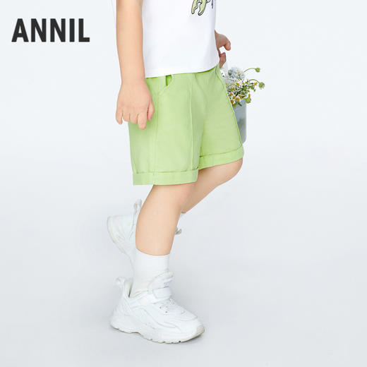 男童棉麻混纺短裤裤子新款安奈儿童装实体店同款XB426583 商品图2