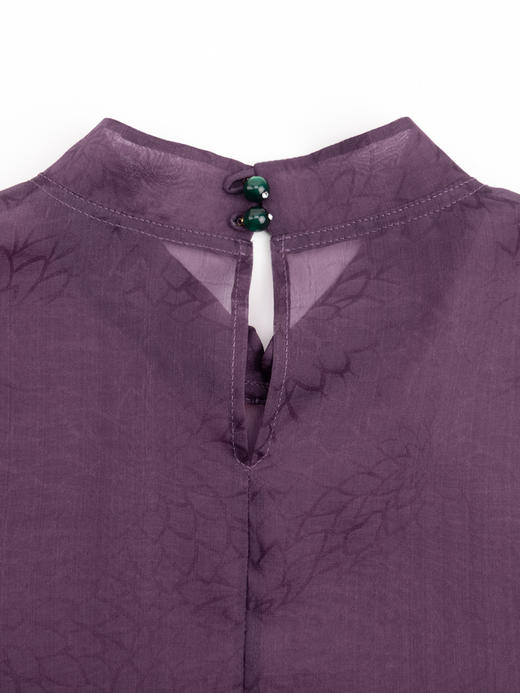 COCO ZONE中式立领提花长袖衬衫早春时尚国风上衣CC1A0482 商品图5