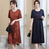 MC 24气质国风连衣裙遮肚妈妈宽松洋气裙 商品缩略图0