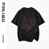 PINLI品立2024夏季新款男士烫钻短袖T恤潮牌满蝶休闲国潮上衣体恤BG242111049 商品缩略图0