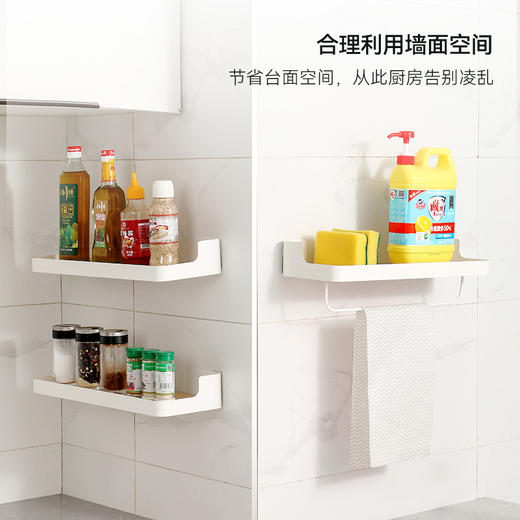 【秒杀】【2个装】厨房卫生间收纳架木板铁艺置物架 商品图3