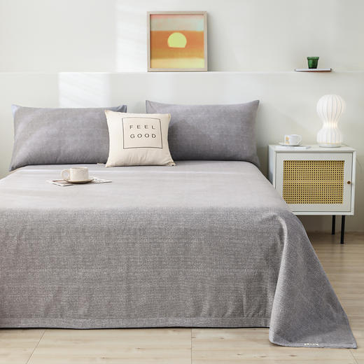 老粗布凉席三件套 | 100%新疆长绒棉 高织高密软糯顺滑 凉而不冰纳汗透气 舒爽不黏身 方便可机洗 8种颜色可选 商品图1