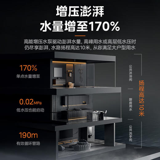 美的（Midea）16升燃气热水器即热强排式双变频恒温双增压节能零冷水下置风机家用洗澡速热 JSW30-GT164 商品图6