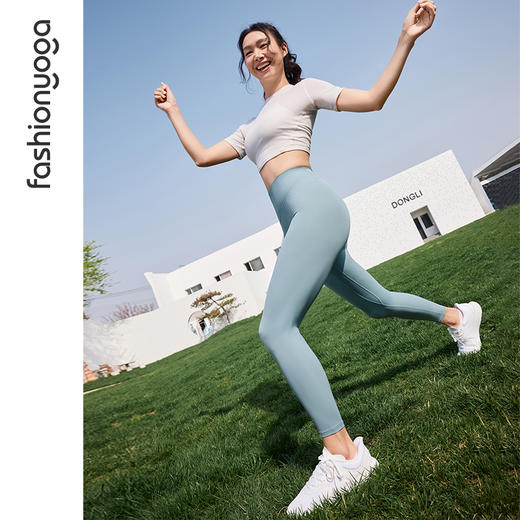 凡圣瑜伽抽褶镂空短袖外搭F14313 商品图6