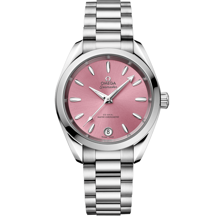 欧米茄海马系列AQUA TERRA SHADES女士腕表 34毫米, 精钢表壳 搭配 精钢表链