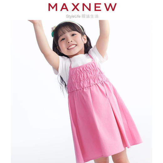 【裙装】 小童舒爽亲肤云感棉立体褶裥时尚连衣裙 1N2355307 商品图2