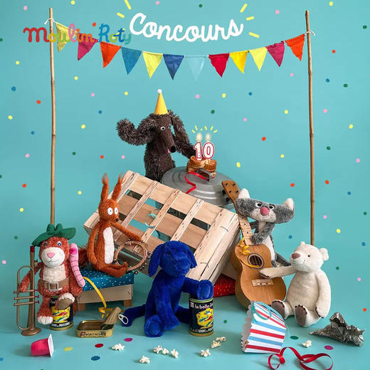 法国 Moulin Roty 玩偶 BBF系列 扁扁猫 高37cm -894021 "Better best friend" 商品图11