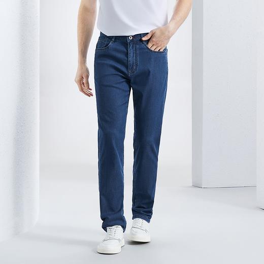 【含莱赛尔】柒牌凉感牛仔裤男2024夏季新款商务休闲耐穿舒适长裤	126H72840 商品图1