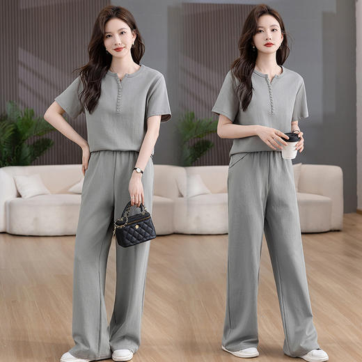 时尚纯色，多扣休闲套装HR-KSM8507 商品图1