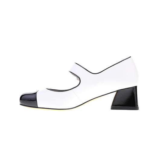 sheme蝶雨彩虹系列水晶扣饰点缀皮料拼接优雅时尚女士玛丽珍单鞋可定制 商品图7