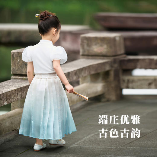 【马面裙2件套】【90-140】【迪士尼baby】女童马面裙儿童汉服中国风古装裙子 商品图5
