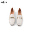 Safiya/索菲娅2024复古金属扣真皮石头纹通勤单鞋 SF41112413 商品缩略图7