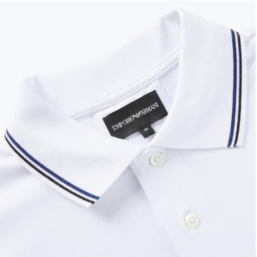 ARMANI 阿玛尼 2024春夏新品 EA男士鹰标图案短袖POLO衫 520礼物  8N1FB4 1JPTZ 0100 商品图1