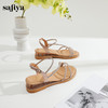 Safiya/索菲娅2025夏季 波西米亚闪钻露趾度假休闲细带凉鞋 SF42115161/SFD2115161 商品缩略图3