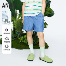 男童抗菌防晒冰牛仔短裤新款安奈儿童装实体店同款AB426628