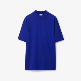 BURBERRY 巴宝莉 男士马术骑士徽标棉质短袖 Polo衫 蓝色 8082125 B7323