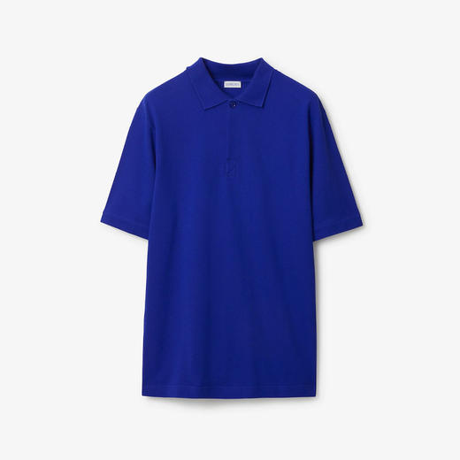 BURBERRY 巴宝莉 男士马术骑士徽标棉质短袖 Polo衫 蓝色 8082125 B7323 商品图0
